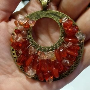 Fashion Bug Red Pink Necklace